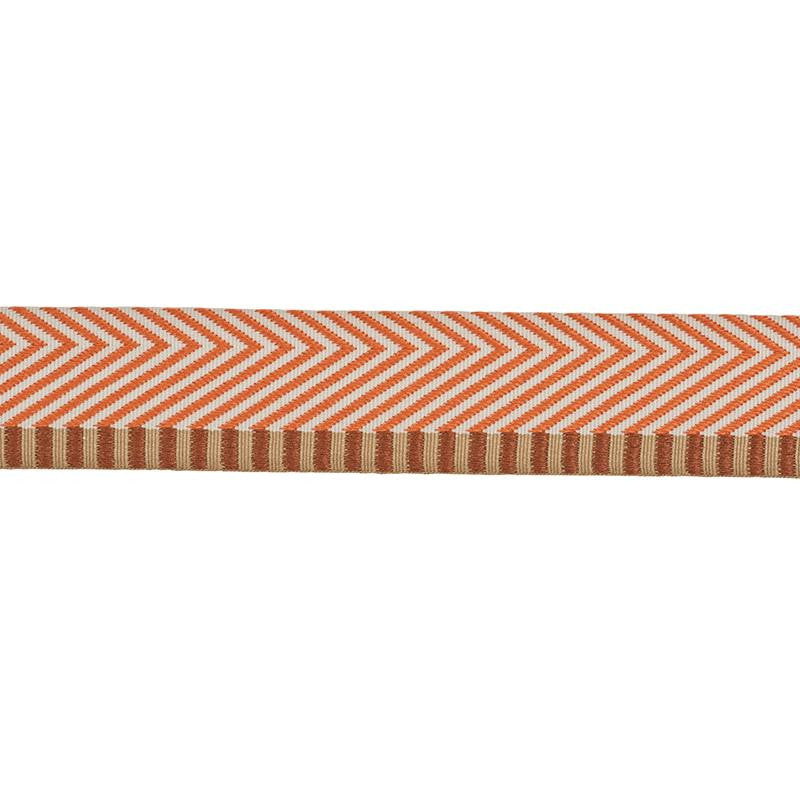 Chevron Twill Tape Orange 76112 by Schumacher Designer Trim Club Cavalier - Swanky Fabrics -
