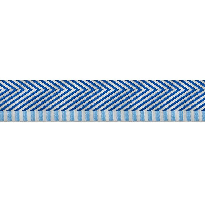 Chevron Twill Tape Blue 76113 by Schumacher Trim Club Cavalier - Fabric Carolina -