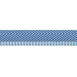 Chevron Twill Tape Blue 76113 by Schumacher Trim