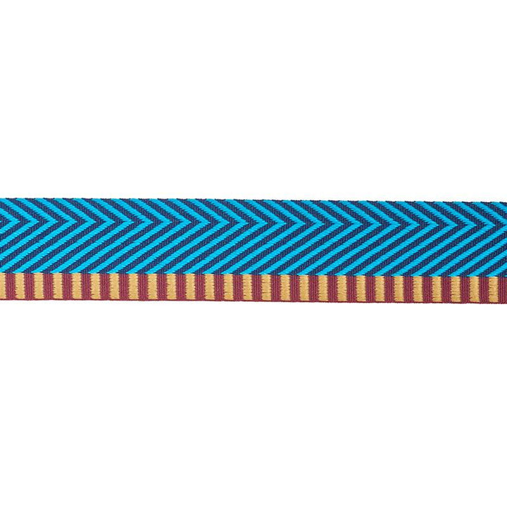 Chevron Twill Tape Peacock 76114 by Schumacher Trim Club Cavalier - Fabric Carolina -