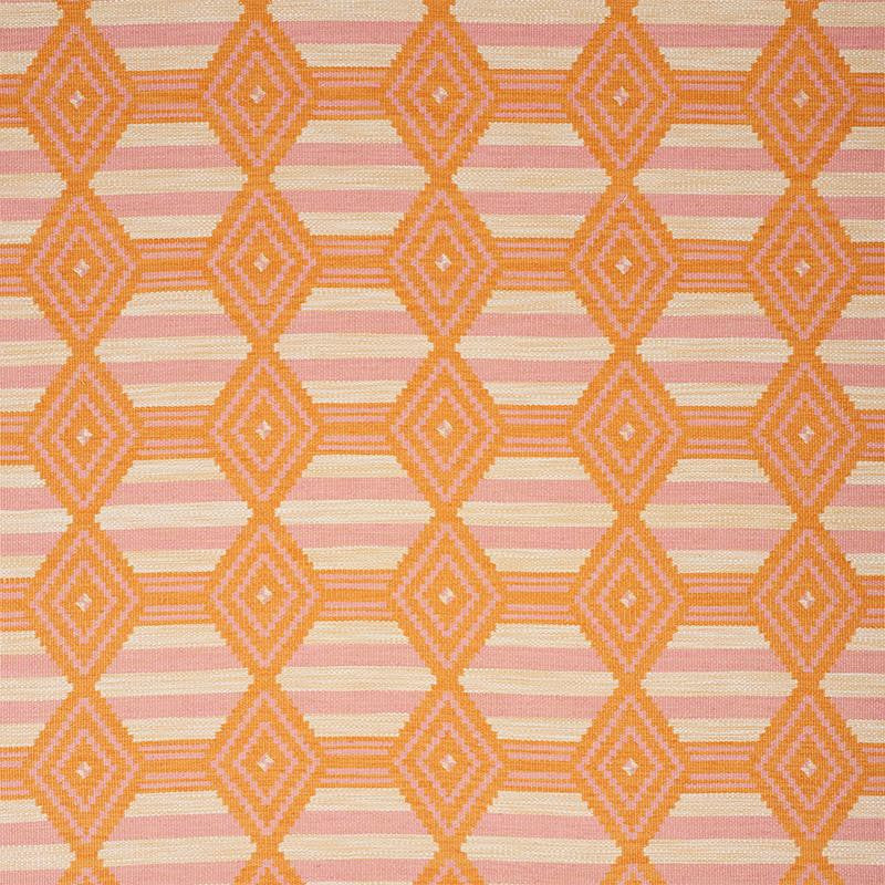 Manta Performance Pink & Orange 77440 by Schumacher Fabric Open Sky 9.5" - Fabric Carolina -