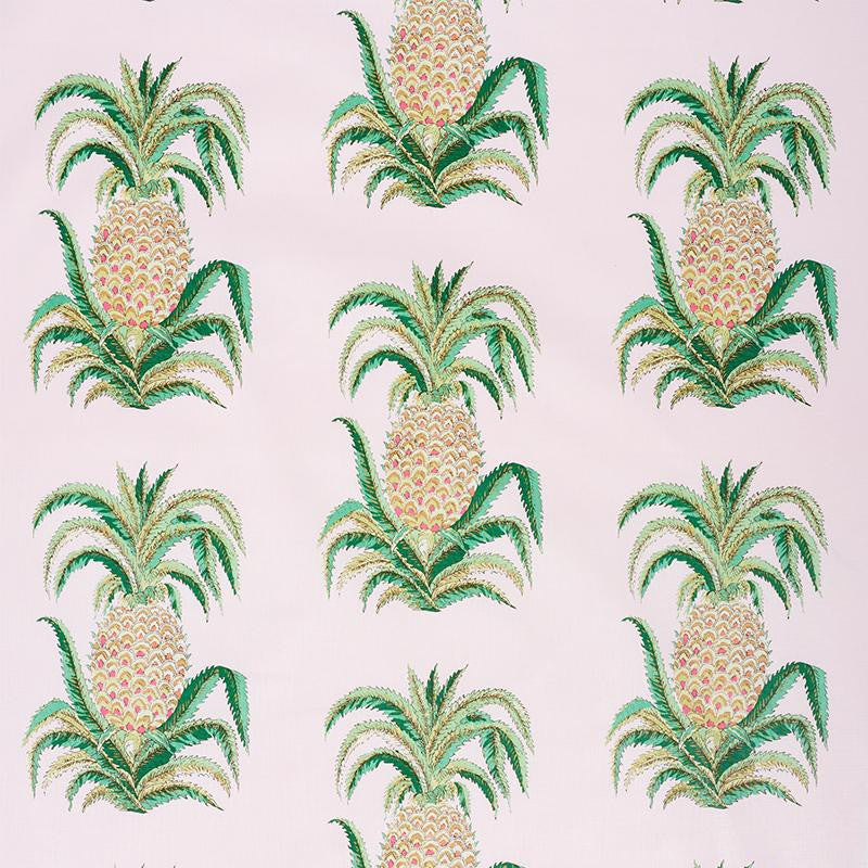 Pineapples Chintz Blush 178802 by Schumacher Fabric Isola Indoor/Outdoor 27.12" - Fabric Carolina -