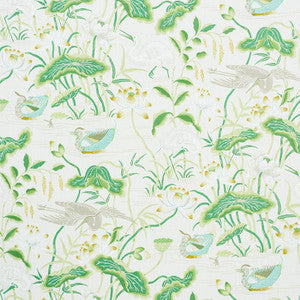 Lotus Garden Leaf 172939 by Schumacher Fabric