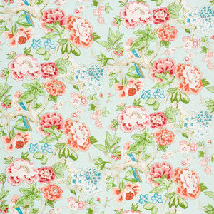 Bermuda Blossoms Aqua 175877 by Schumacher Fabric