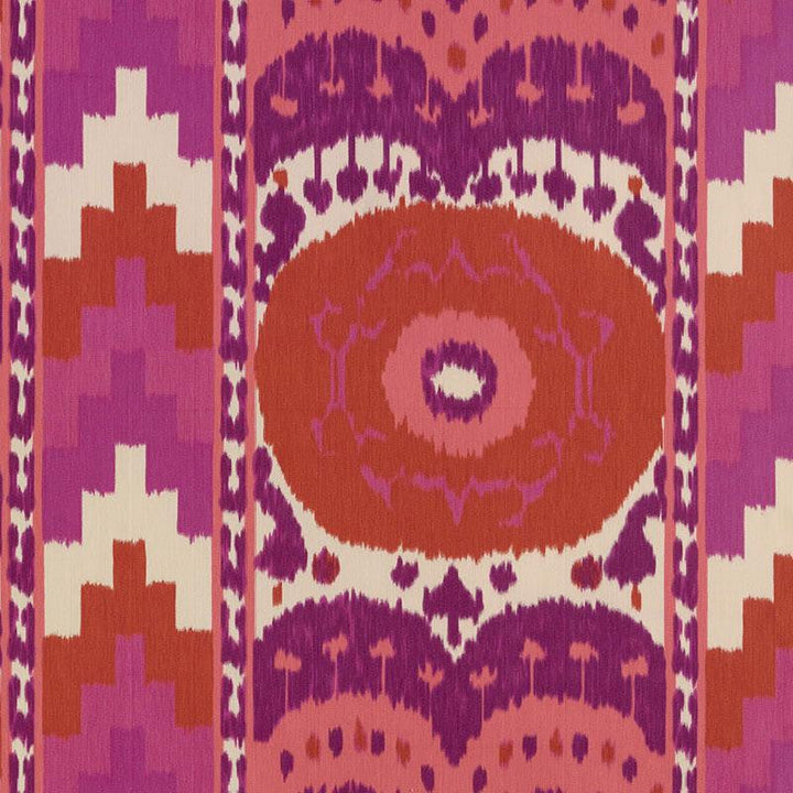 Samarkand Ikat Ii Ruby 176061 by Schumacher Designer Fabric Schumacher Classics 28.0" - Swanky Fabrics -