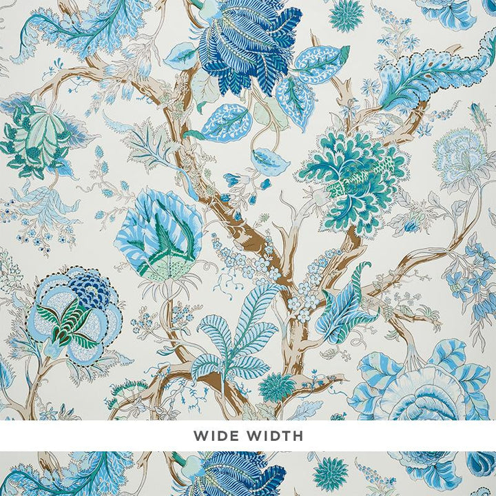 Indian Arbre Peacock & Emerald 5010492 by Schumacher Wallpaper Signature Schumacher 52.0" - Fabric Carolina -