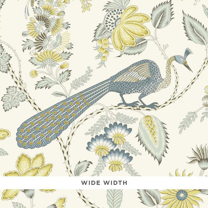 Campagne Cadet & Citron 5010510 by Schumacher Designer Wallpaper Signature Schumacher 18.0" - Swanky Fabrics -