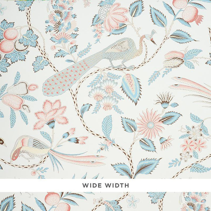 Campagne Peacock & Rouge 5010512 by Schumacher Designer Wallpaper Signature Schumacher 18.0" - Swanky Fabrics -