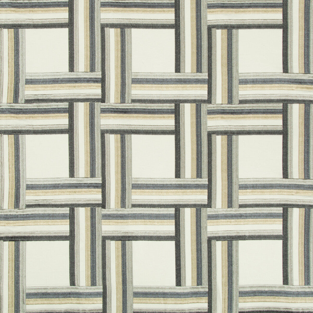 Front Row Steel Blue by Kravet Couture Fabric MODERN TAILOR COTTON - 50%;VISCOSE - 50% India Horizontal: 7.75 and Vertical: 7.5 55 - Fabric Carolina -