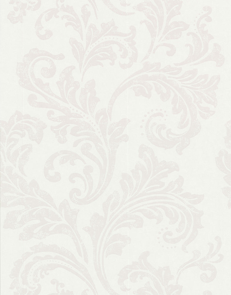 Grey Scroll Wallpaper by Lucky Day Super Value Program Covers about 56.4 square feet Great Britain Unpasted 25-in repeat, straight match 20.5-in by 33-ft long roll - Fabric Carolina -
