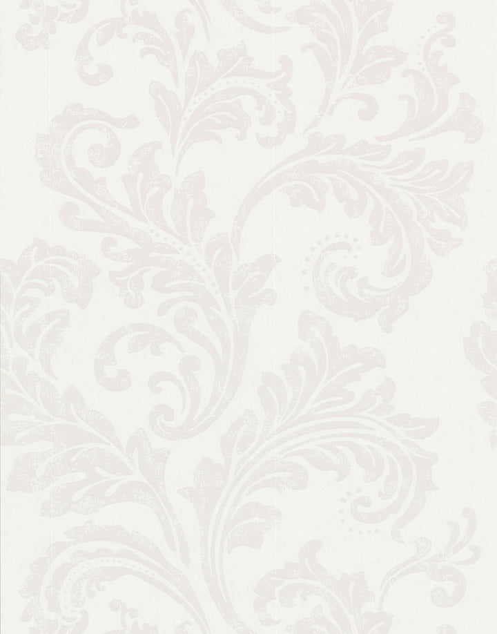 Grey Scroll Wallpaper by Lucky Day Super Value Program Covers about 56.4 square feet Great Britain Unpasted 25-in repeat, straight match 20.5-in by 33-ft long roll - Fabric Carolina -
