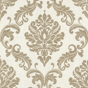Sebastion Gold Damask Wallpaper by Beacon House