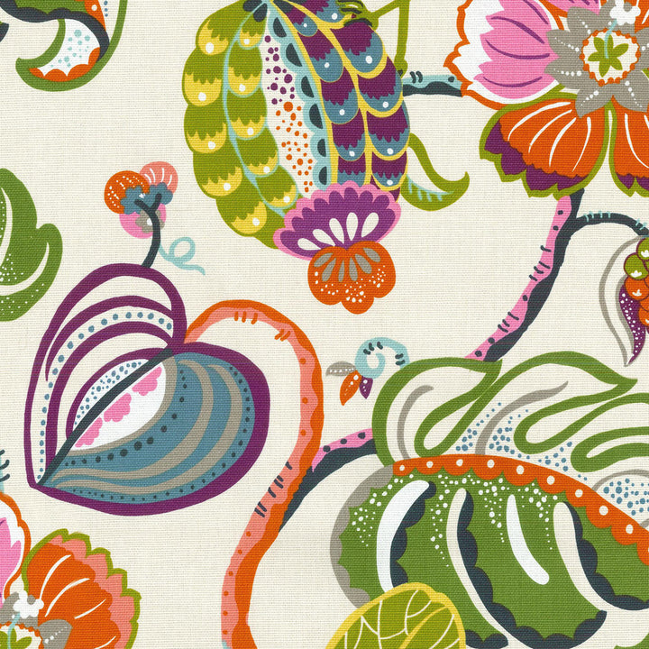 Tropical Fete Ebony 450042 by PKL Studio Outdoor Fabric - 100% COTTON Pakistan 51000 Horizontal: 9 and Vertical: 18 54 - Fabric Carolina -