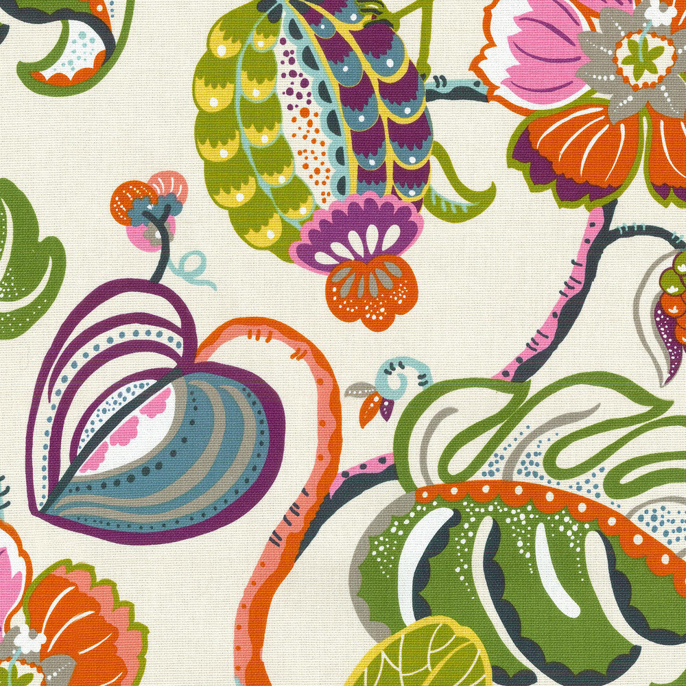 Tropical Fete Ebony 450042 by PKL Studio Outdoor Fabric - 100% Spun Polyester Pakistan 51000 Horizontal: 9 and Vertical: 18 54 - Fabric Carolina -