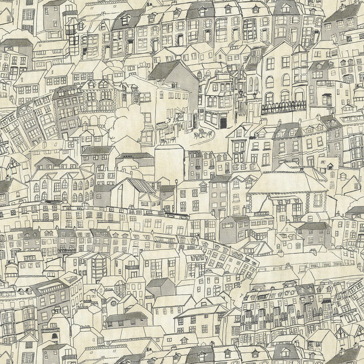 City Streets Steam 450120 by Genevieve Gorder Fabric LOS CLASICOS 100% Cotton U.S.A. Wyzenbeek 51,000 Horizontal: 27.00" and Vertical: 27.00" 54" - Fabric Carolina -