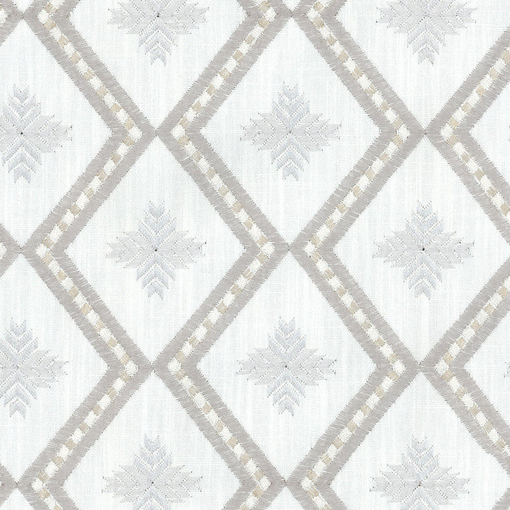Kyss Emb Steam 450140 by Genevieve Gorder Fabric - BASE:100%Cotton EMBROID:100%Polyester India 12000 Horizontal: 5 and Vertical: 4.5 55"Base 52"Embroidery - Fabric Carolina -