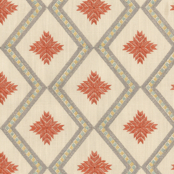 Kyss Emb Adobo 450141 by Genevieve Gorder Fabric - 80% POLYESTER 20% POLYPROPYLENE India 12000 Horizontal: 5 and Vertical: 4.5 55"Base 52"Embroidery - Fabric Carolina -