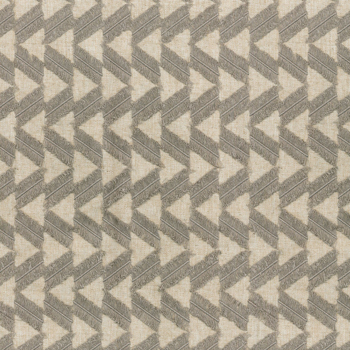 Fringe Benefits Pewter 450210 by Genevieve Gorder Fabric SECOND VERSE Base:73% Polyester 27% Linen EMBROID:100% Polyester INDIA Wyzenbeek 51,000 Horizontal: 1.00" and Vertical: 3.00" 57" - Fabric Carolina -
