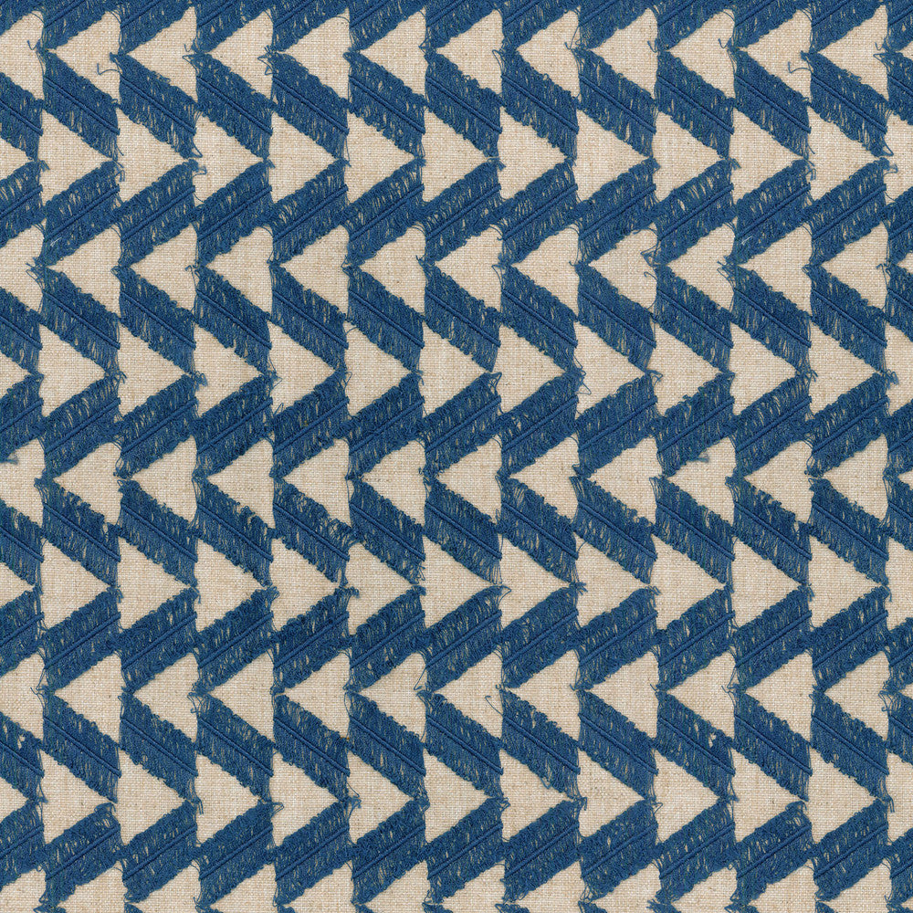 Fringe Benefits Indigo 450211 by Genevieve Gorder Fabric - 86% COTTON 14% POLYESTER India 51000 Horizontal: 1 and Vertical: 3 57 - Fabric Carolina -