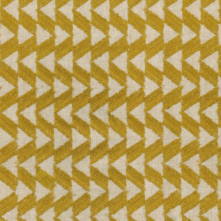 Fringe Benefits Lemongrass 450212 by Genevieve Gorder Fabric - Base:73%Polyester 27%Linen EMBROID:100%Polyester India 51000 Horizontal: 1 and Vertical: 3 57 - Fabric Carolina -