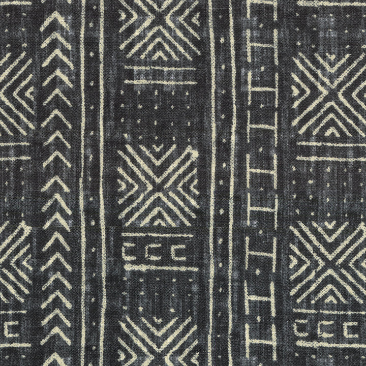 Mali Mud Cloth Inked 450300 by Genevieve Gorder Fabric - 55%Linen 45%Rayon CHINA 24000 Horizontal: 13.5 and Vertical: 13.5 54 - Fabric Carolina -