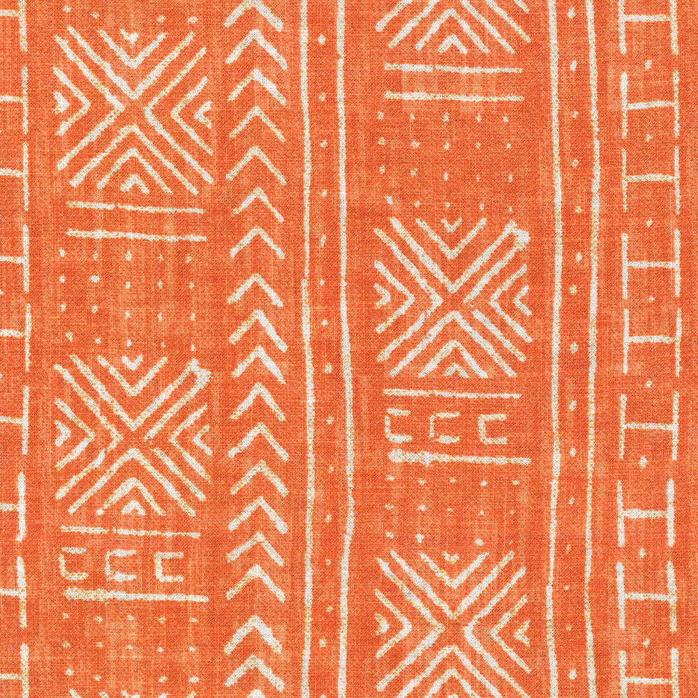 Mali Mud Cloth Tiger Lily 450302 by Genevieve Gorder Fabric - 100% Polyester 24000 Horizontal: 13.5 and Vertical: 13.5 54 - Fabric Carolina -