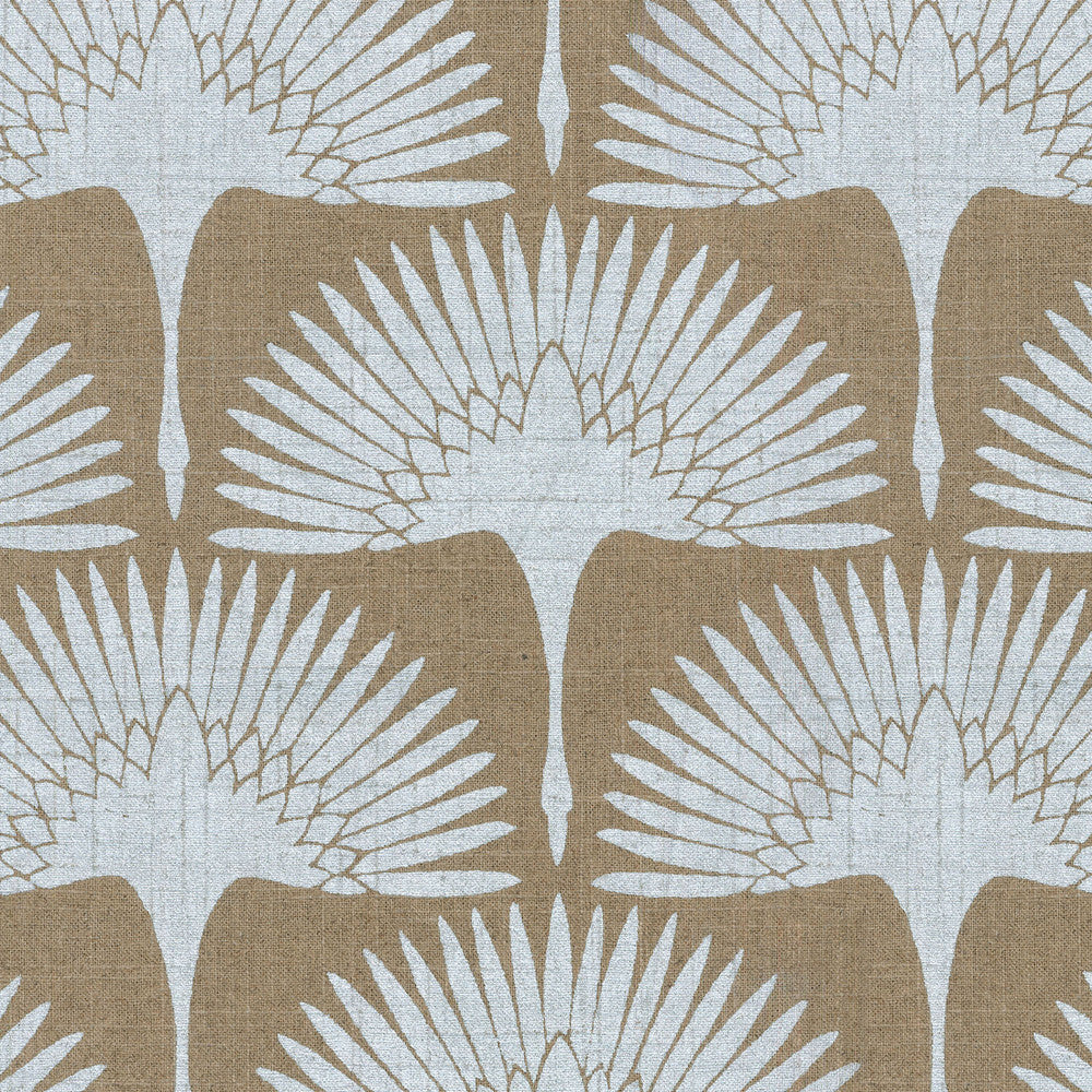 Flock Circa Metal Mercury 450330 by Genevieve Gorder Fabric - 55%Linen 45%Rayon CHINA 24000 Horizontal: 4.5 and Vertical: 8.4 54 - Fabric Carolina -