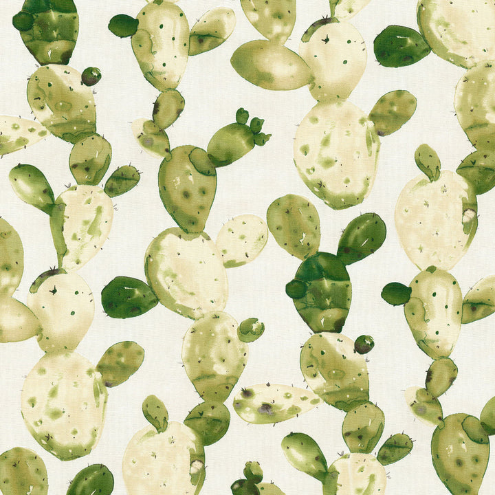 Cactus Ghost Matcha 450340 by Genevieve Gorder Fabric - 100% COTTON Peru 24000 Horizontal: 13.5 and Vertical: 27 54 - Fabric Carolina -