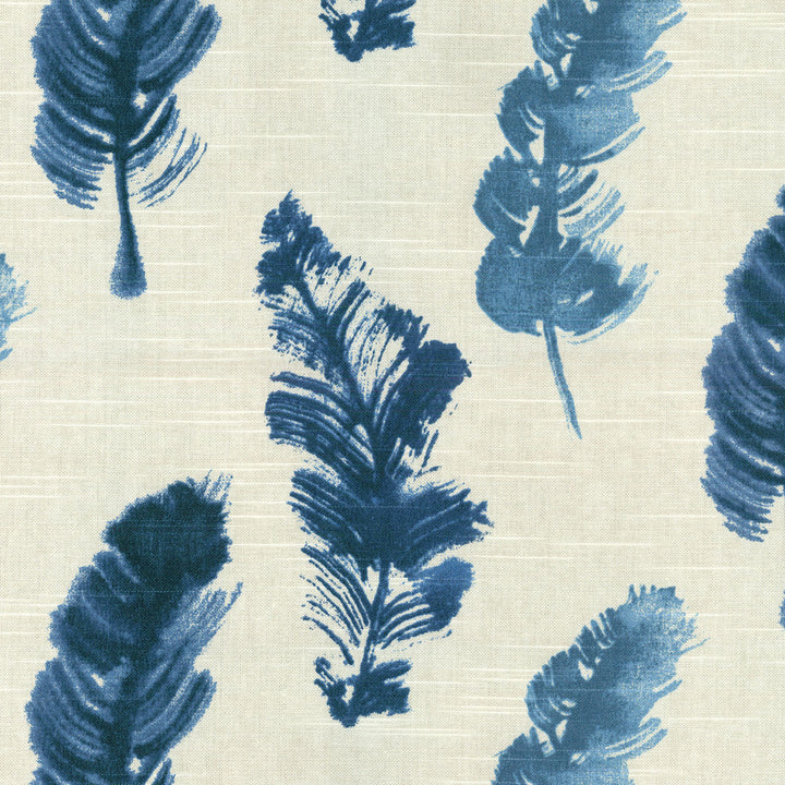 Feather Fall S Indigo 450351 by Genevieve Gorder Fabric SECOND VERSE 100% Cotton U.S.A. Wyzenbeek 15,000 Horizontal: 13.50" and Vertical: 13.50" 54" - Fabric Carolina -