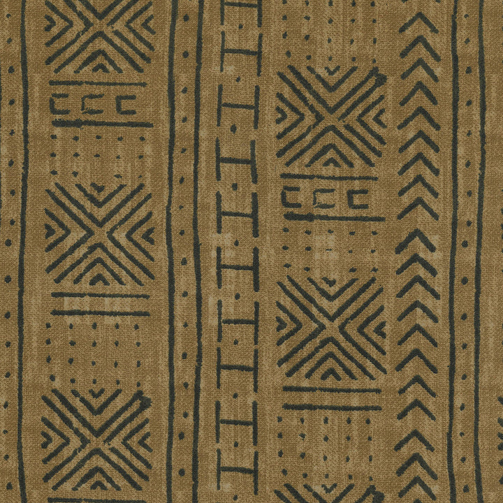 Od Mali Mud Cloth Pecan 450451 by PKL Studio Fabric - 100% Spun Polyester PAKISTAN 51000 Horizontal: 13.5 and Vertical: 13.5 54 - Fabric Carolina -