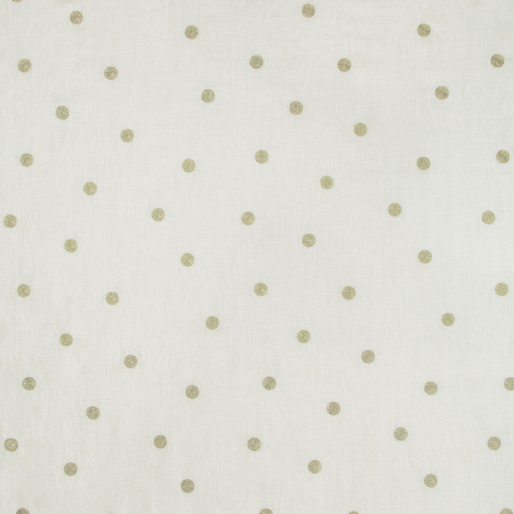 Shimmerdot Gold by Kravet Design Fabric KATE SPADE AMUSEMENTS LINEN - 80%;METALLIC - 20% India Horizontal: 17 and Vertical: 15.75 51 - Fabric Carolina -