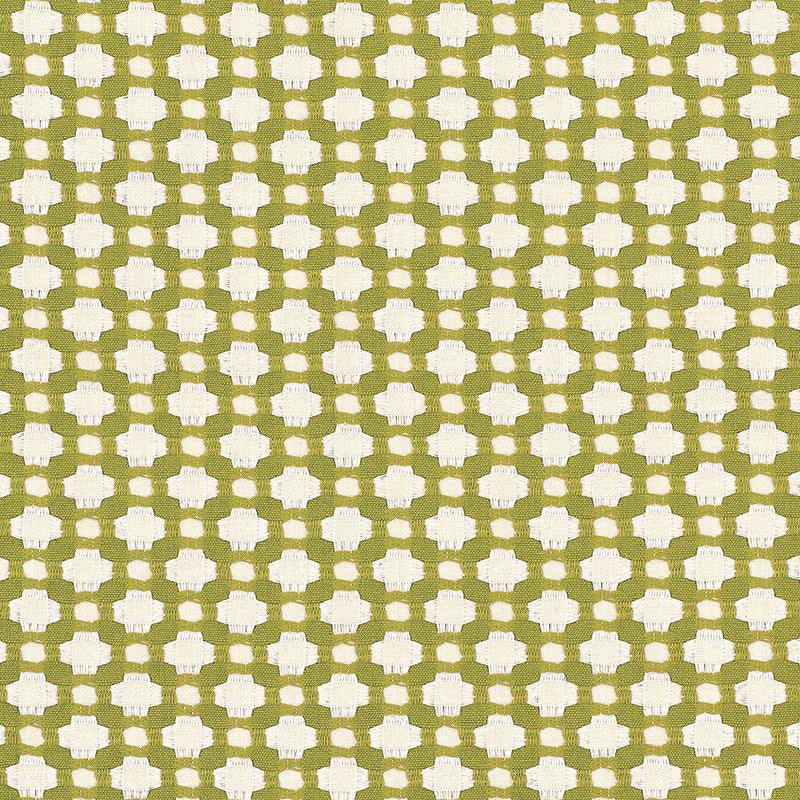 Betwixt Grass/Ivory 62614 by Schumacher Designer Fabric Essentials: Small-Scale Upholstery 1.62" - Swanky Fabrics -