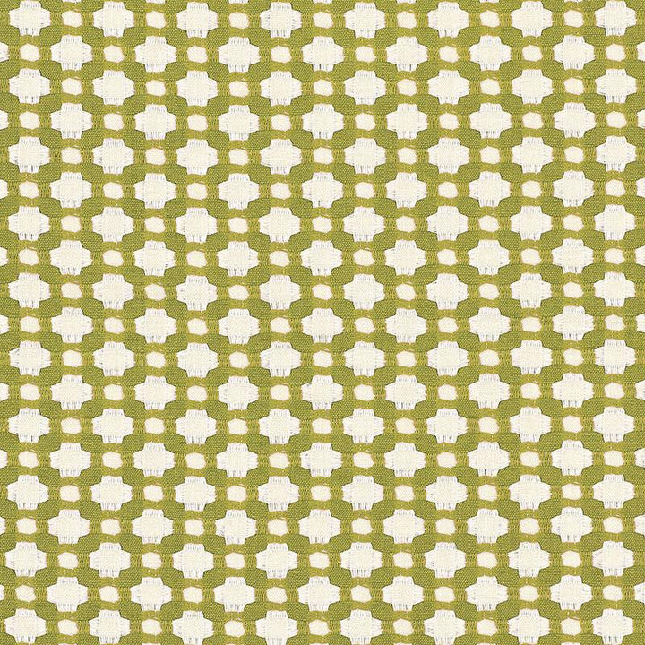 Betwixt Grass/Ivory 62614 by Schumacher Designer Fabric Essentials: Small-Scale Upholstery 1.62" - Swanky Fabrics -