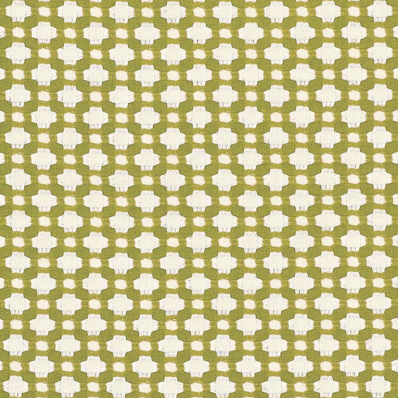 Betwixt Grass/Ivory 62614 by Schumacher Fabric Essentials: Small-Scale Upholstery 1.62" - Fabric Carolina -