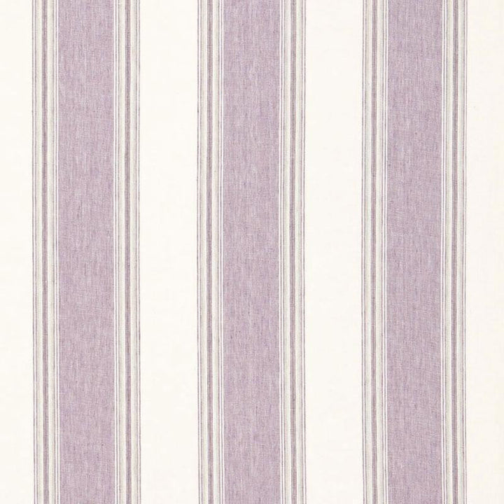 Savannah Linen Stripe Lavender 66083 by Schumacher Designer Fabric Sea Island Stripe 7.62" - Swanky Fabrics -