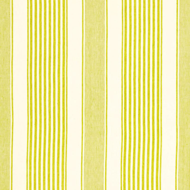 Summerville Linen Stripe Limeade 66091 by Schumacher Fabric Sea Island Stripe 13.5" - Fabric Carolina -