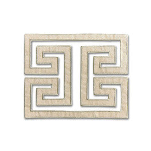 Madame Wu Appliqu Greige 66131 by Schumacher Trim