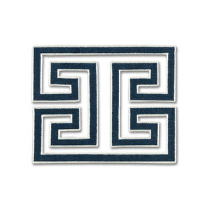 Madame Wu Appliqu Bleu Marine 66132 by Schumacher Trim