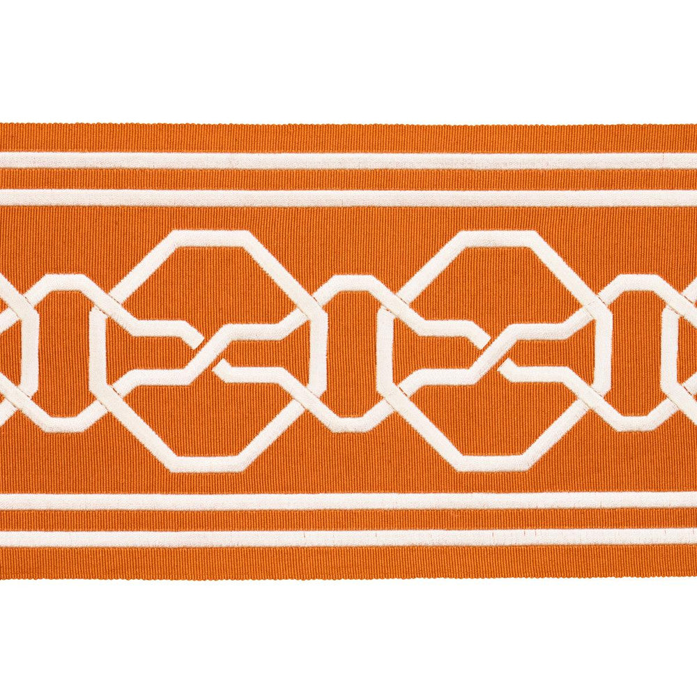 Malmaison Tape Tangerine 66152 by Schumacher Trim Mary Mcdonald 3.75" - Fabric Carolina -