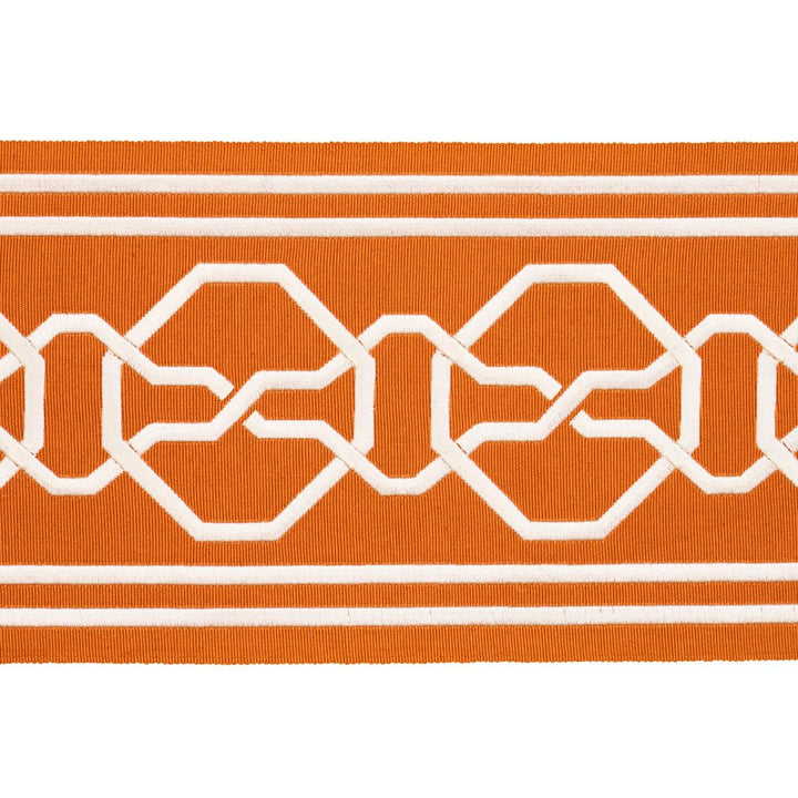 Malmaison Tape Tangerine 66152 by Schumacher Trim Mary Mcdonald 3.75" - Fabric Carolina -