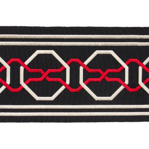 Malmaison Tape Noir / Ruby 66154 by Schumacher Trim