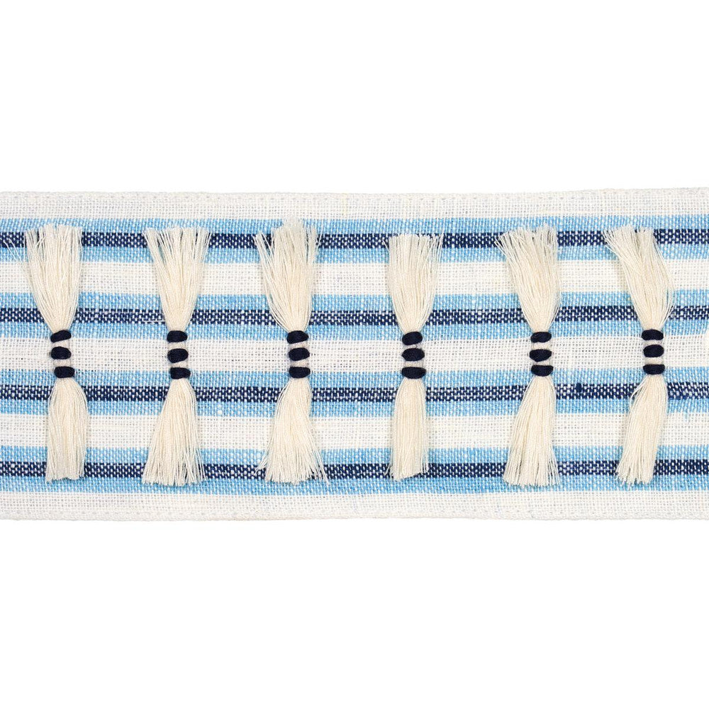 Eyelash Fringe Blue 81200 by Schumacher Designer Trim Embroidered And Embellished Trims - Swanky Fabrics -