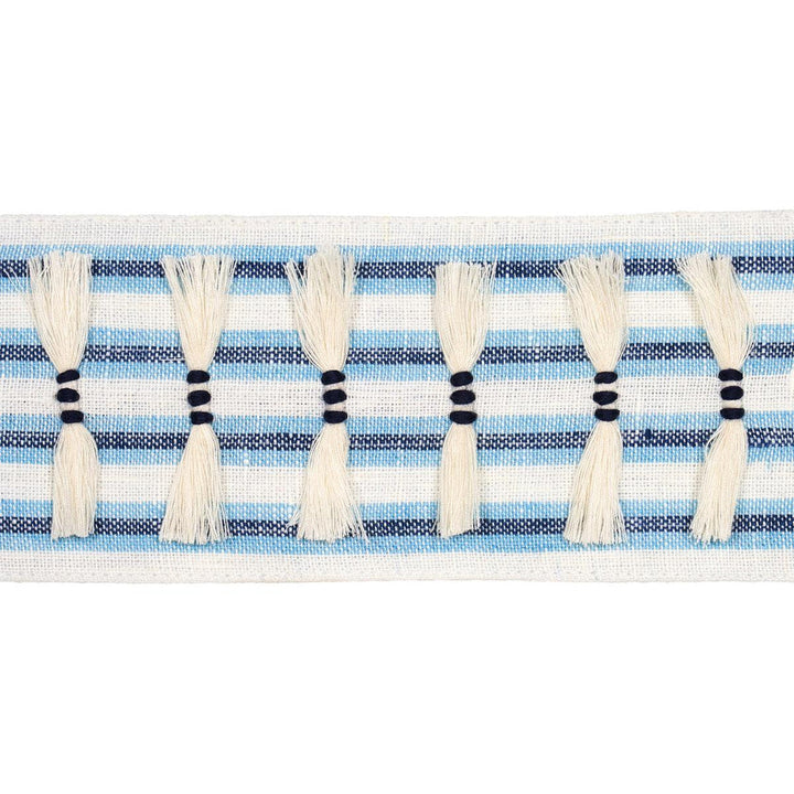 Eyelash Fringe Blue 81200 by Schumacher Designer Trim Embroidered And Embellished Trims - Swanky Fabrics -