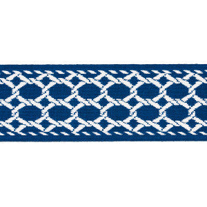 Lattice Indoor/Outdoor Tape Navy 82820 by Schumacher Trim