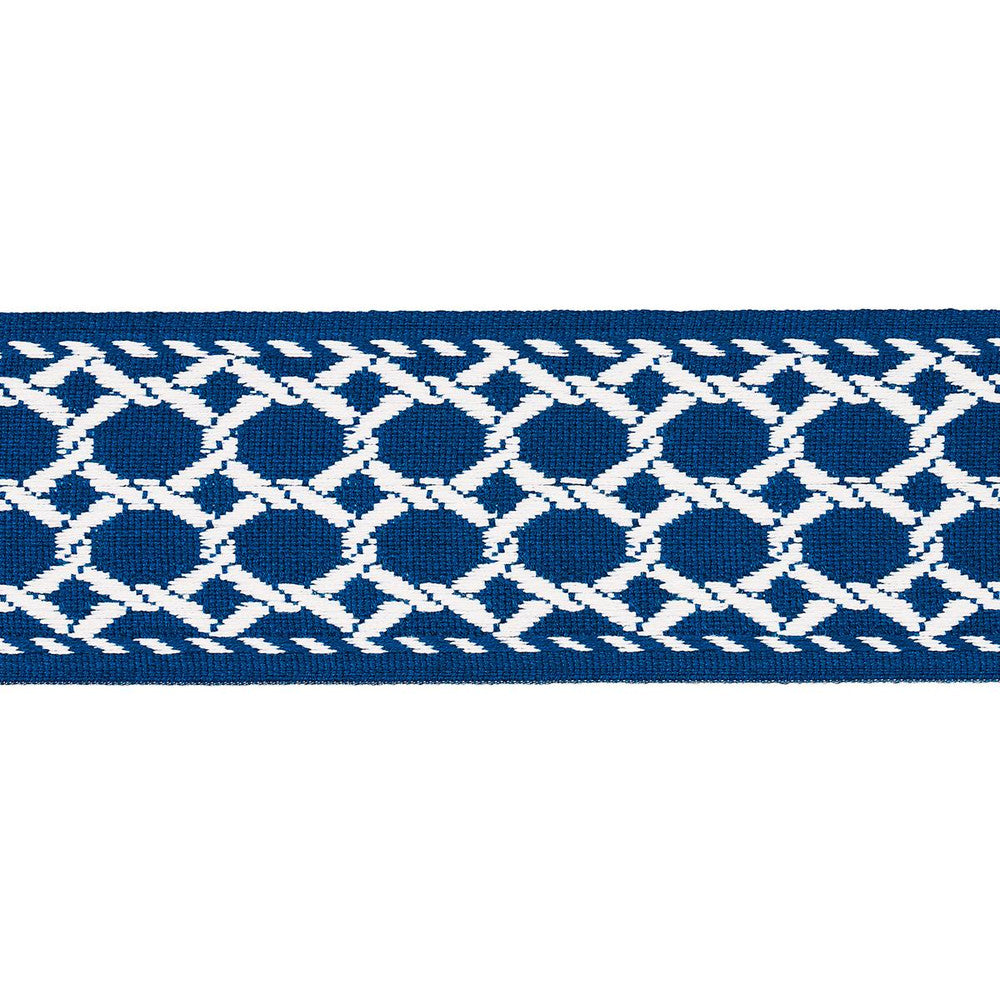 Lattice Indoor/Outdoor Tape Navy 82820 by Schumacher Trim Swing Time Indoor/Outdoor 3.38" - Fabric Carolina -