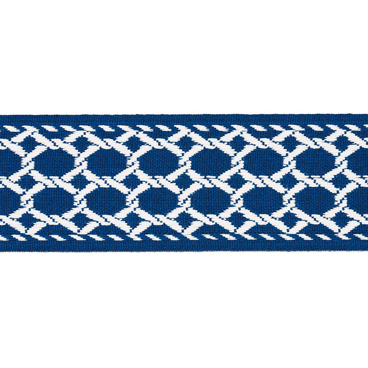 Lattice Indoor/Outdoor Tape Navy 82820 by Schumacher Trim Swing Time Indoor/Outdoor 3.38" - Fabric Carolina -