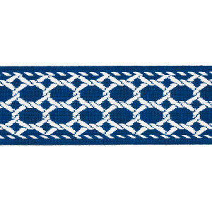 Lattice Indoor/Outdoor Tape Navy 82820 by Schumacher Trim