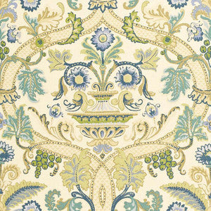 Fontenay Vase Porcelain Blue 173321 by Schumacher Fabric
