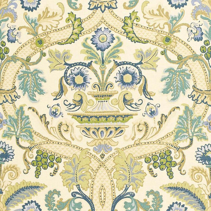 Fontenay Vase Porcelain Blue 173321 by Schumacher Fabric Classic Prints 27.0" - Fabric Carolina -