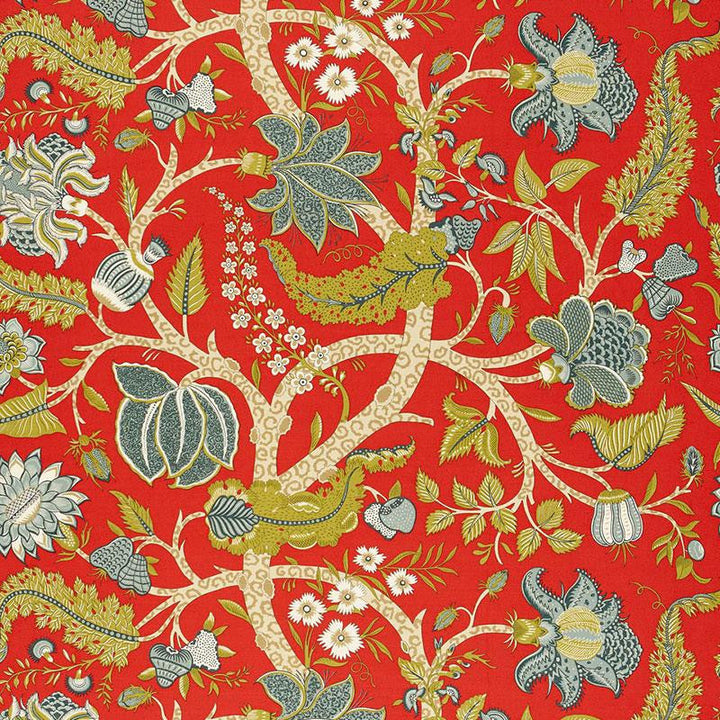 Jaipur Tree Poppy 173543 by Schumacher Designer Fabric Classic Prints 50.0" - Swanky Fabrics -